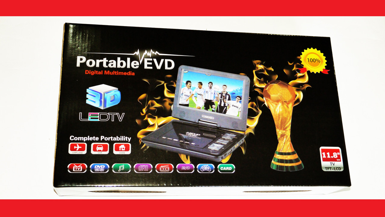 9,8" Портативный DVD плеер 911 аккумулятор TV тюнер USB - фото 2 - id-p747674903
