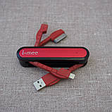 Кабель Melkco i-mee microUSB/Lightning/30-pin black/red (IMSW04USBBKRD) EAN/UPC: 4895158668419, фото 3