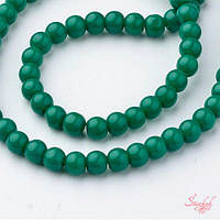 Стеклянная бусина 4мм лаковая гладкая для рукоделия цвет светло-зеленый Зеленый