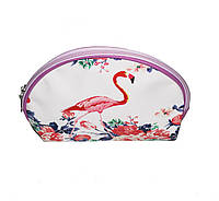 Пенал-косметичка "Фламинго в цветах"