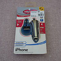 З/у автомобильное Cellular Line iPhone 4s/4 30-pin black (CBRUSBIPHONE1) EAN/UPC: 8018080154775