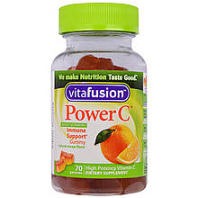 Жувальні таблетки з вітаміном С смак апельсина 70 шт Power C VitaFusion