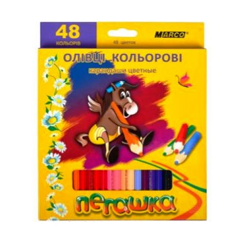 Кольорові олівці Пегашка 48 кольорів 1010