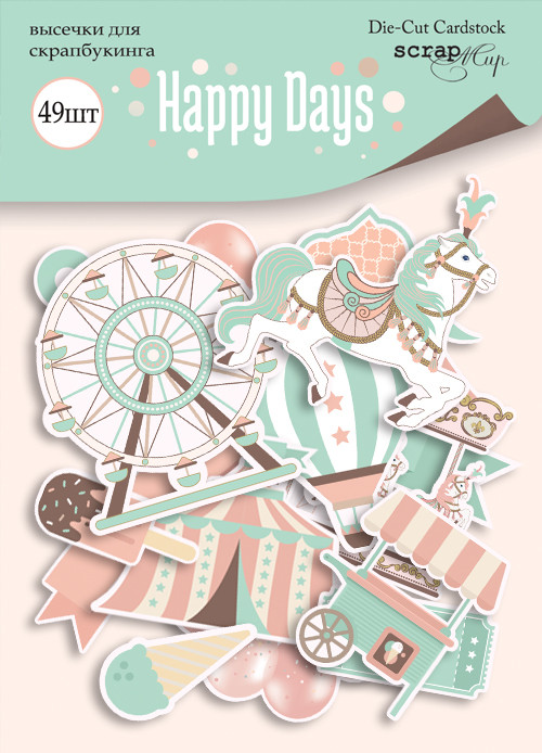 Набір висічок для скрапбукінгу 49 шт. від Scrapmir Happy Days