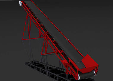 Стрічковий транспортер (конвейєр) ширина 1000 мм довжина 9 м.