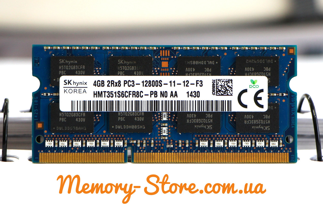 Оперативна пам'ять для ноутбука Hynix DDR3 4 GB PC3-12800S 1600MHz SODIMM (б/у)