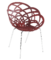 Кресло Papatya Flora-ML матовый красный кирпич сиденье, ножки хром