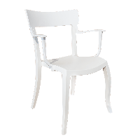 Крісло Papatya Hera-K біле сидіння, верх білий