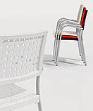 Крісло Papatya Karea біле, база алюміній, фото 4