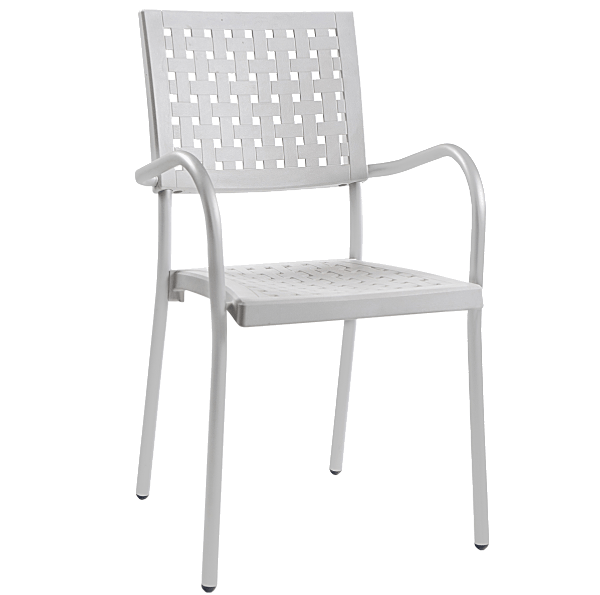 Крісло Papatya Karea біле, база алюміній, фото 1