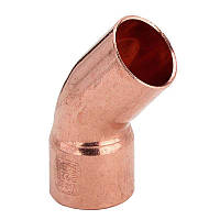 Мідне коліно під 45o Ø 42 mm однорозрубне