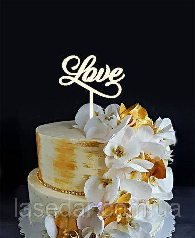Топер для торта та квітів — Love 1