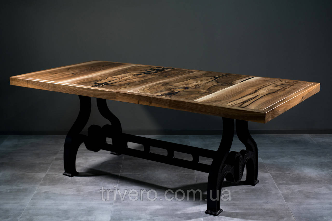 Стіл з горіха в індустріальному стилі, фото 1