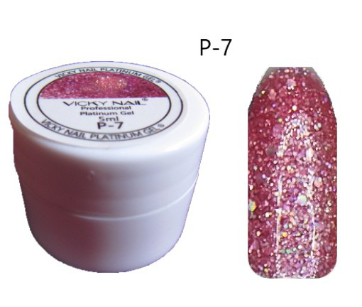 Глиттерный гель VICKI NAIL (гель блестки) розовый - фото 1 - id-p747945232