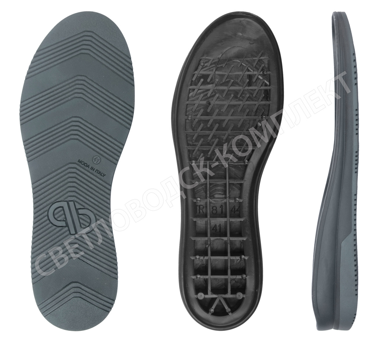 Підошва для взуття TR-8144, сіро-чорна, фото 1