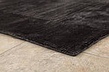 Шикарний багатий товстий чорний килим із бананового шовку, фото 3