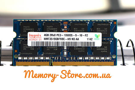 Оперативна пам'ять для ноутбука Hynix DDR3 4 GB PC3-10600S 1333MHz 1.5V SODIMM (б/у), фото 1
