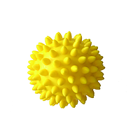 Массажный мячик с шипами (ежик) жёлтый Qmed Massage Balls 8 см