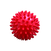 Массажный мячик с шипами (ежик) красный Qmed Massage Balls 9 см