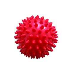 Масажний м'ячик з шипами (їжачок) червоний Qmed Massage Balls 9 см