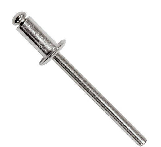 Заклепка алюмінієва 4,0х10,0 мм (50шт в уп) INTERTOOL RT-4010, фото 1