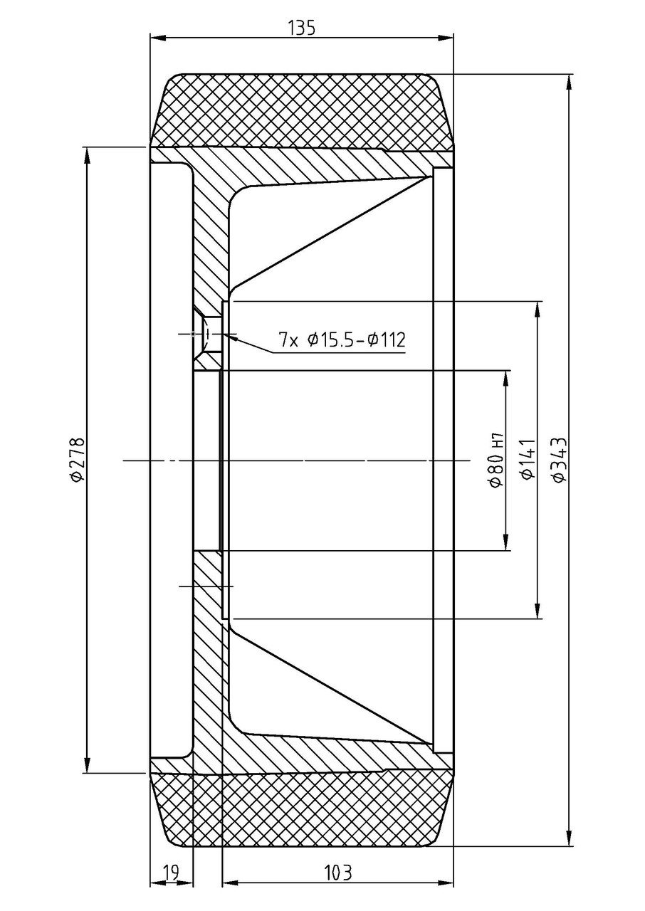 Колесо рулевое для ричтрака и штабелера 343/135/278/080 H7 - фото 2 - id-p60620892