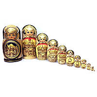 Дерев'яна матрішка Церкви розписна 10 в 1