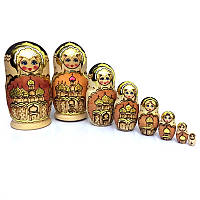 Матрешка из дерева расписная Церкви 7 в 1