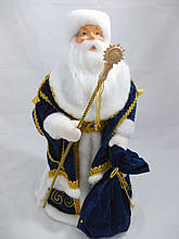 Дід Мороз фігурка. Лялька під ялинку, синій. Висота 60 см.