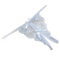 Стринги з розрізом білі стрінги з відкритим доступом еротичні