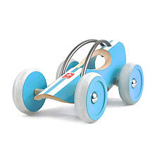 Машинка з бамбука Hape E-Racer Блакитна (897950, 897953)