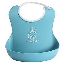 Нагрудник Soft Bib, BabyBjorn; Колір — Світло-синій