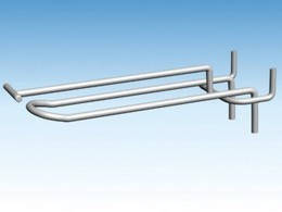 Гачок із цінником для перфорації.  Гачки для торгового обладнання. Гачки на стелаж є