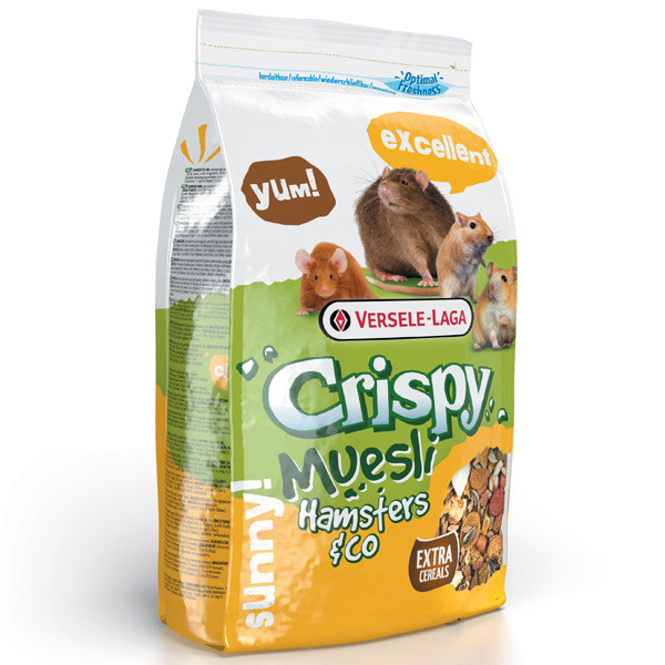 Корм для хом'яків, щурів, мишей, піщанок Versele-Laga Crispy Muesli Hamster зернова суміш 400 г