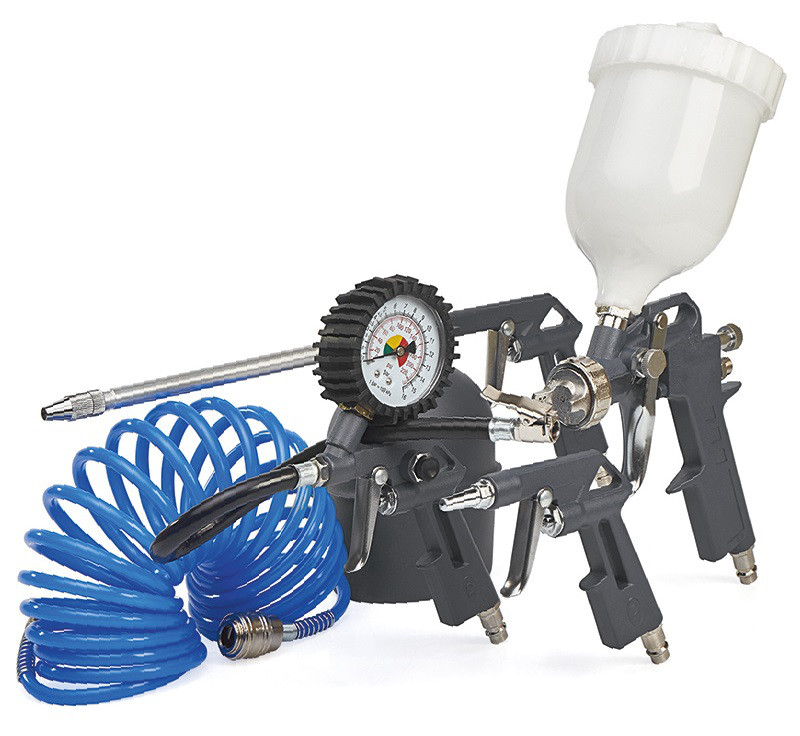 Набір лакофарбовий з верхнім баком 5 шт. Якісний і не дорогий інструмент з доставкою., фото 1