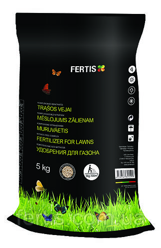 Весеннее удобрение для газона Fertis без хлора и нитратов 5 кг (ID ...