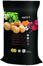 Добриво для картоплі та овочів Fertis, без хлору та нітратів, 20 кг