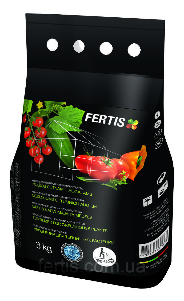 Удобрение для теплиц Fertis, без хлора и нитратов, 3 кг - фото 1 - id-p748440705