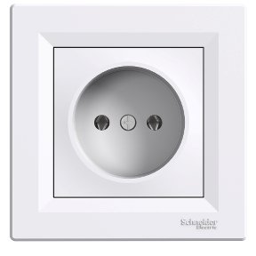 Розетка без заземлення біла Asfora Schneider Electric EPH3000121, фото 1