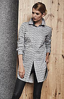Женская удлиненная блуза из хлопка. Модель 260014 Enny, размеры 46,48,50