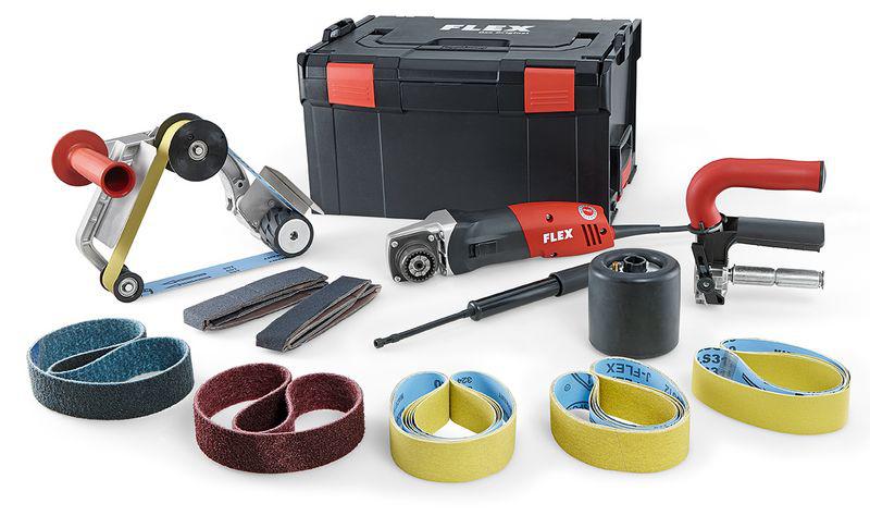 FLEX BSE 14-3 INOX Set Сатинірувальна машина та стрічкова машина для шліфування труб TRINOXFLEX