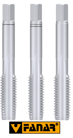 Мітчик м/р М 2 (х0,4) 6HX компл. з 3 шт. HSSE INOX DIN-352