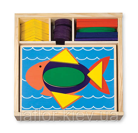 Дерев'яна іграшка Melissa&Doug Мозаїка для початківців, фото 1