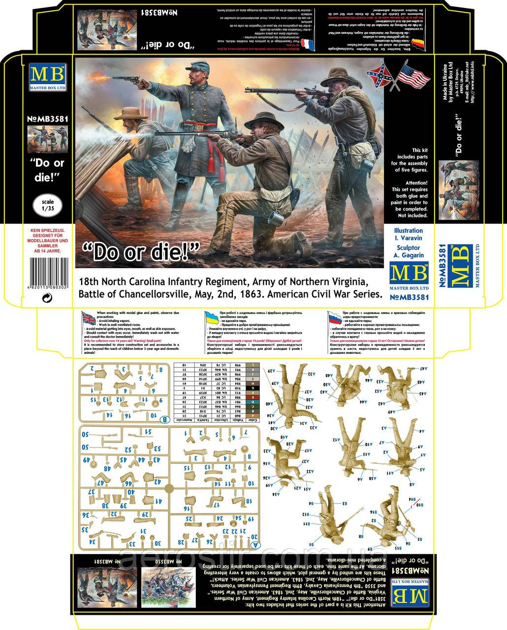 "Зроби або умри!", 18-й пехотний полк Північної Кароліни 1/35 Master Box 3581