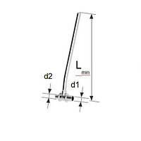 Отвод KAN-therm Push Г 14х2, L750 мм никель