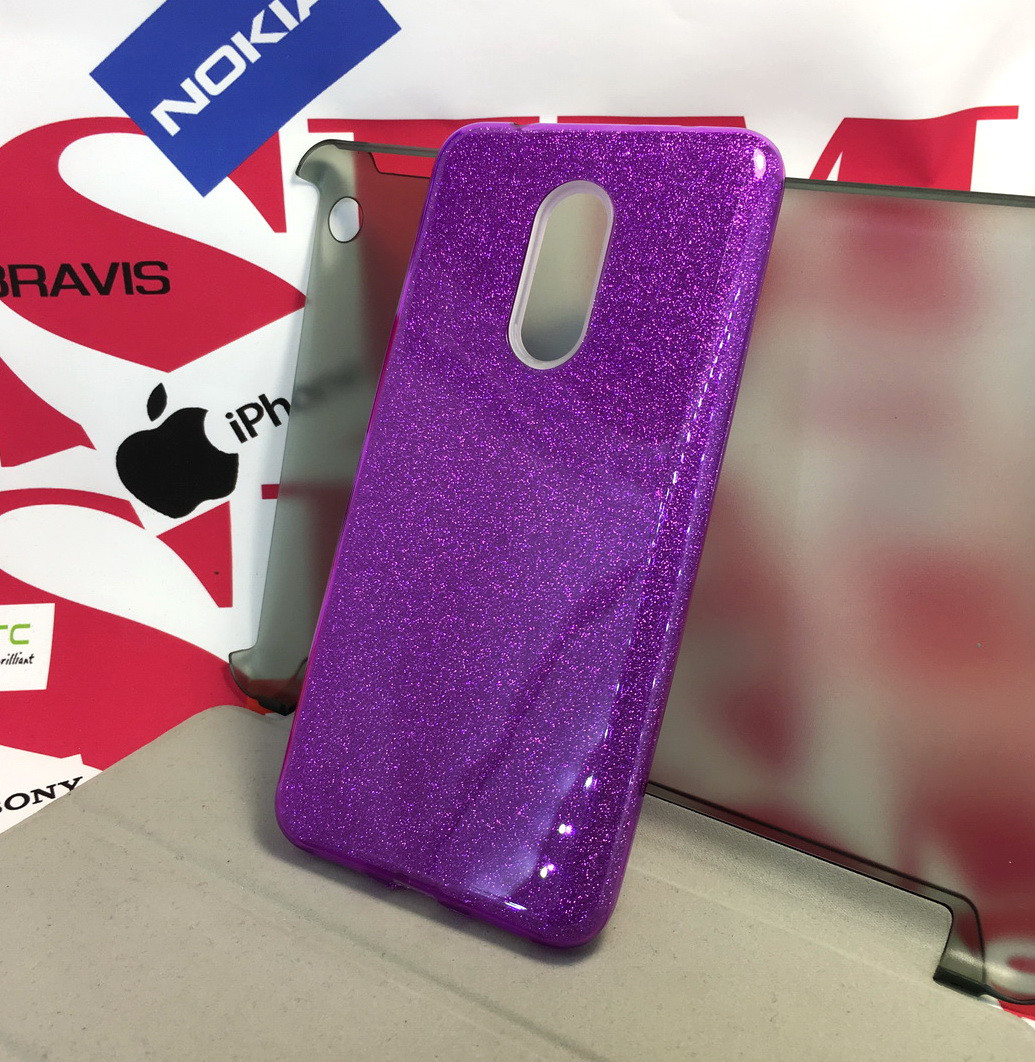 Чохол для Xiaomi Redmi 5 накладка силіконовий бампер протиударний glitter