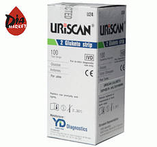 Урискан-глюкето / Uriscan (визначення глюкози і кетонів в сечі) №100