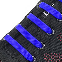 Силиконовые шнурки, синие. 16шт.