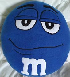 Подушка M&M синій (45 см)