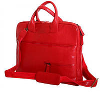 Кожаная сумка для ноутбука 2411 Red flotar красная